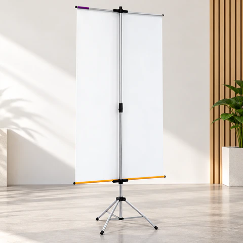 Porta Pendon Atril Tripode Pro Aluminio 1.30 x 2.2 mt