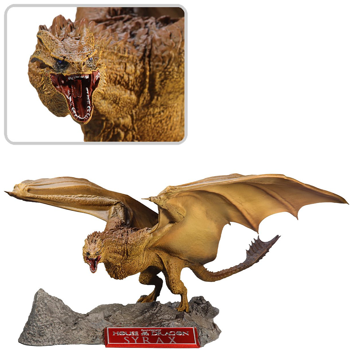 Dragões Syrax (Rhaenyra) e Caraxes (Daemon) de House of the Dragon –  Estátuas McFarlane Toys « Blog de Brinquedo