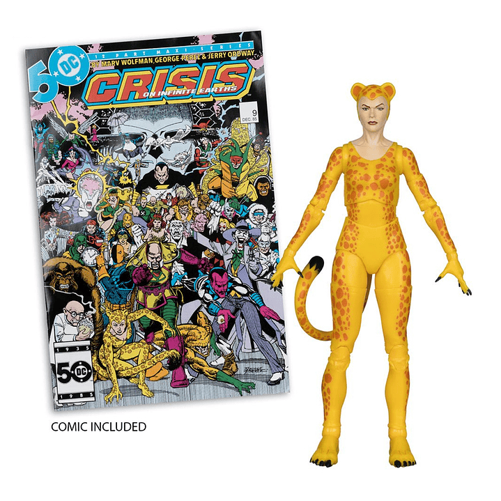Cheetah (Crisis on Infinite Earths) w/ Comic, DC Direct Page Punchers 3