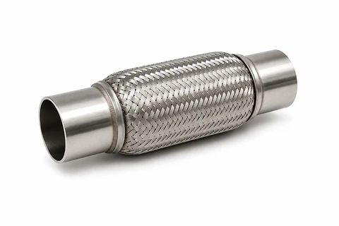 FLEXIBLE DE ESCAPE CON NIPLES ACERO INOXIDABLE