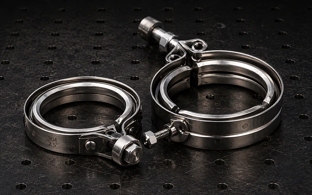 Abrazaderas V-Band de acero inoxidable para sistemas de escape automotriz