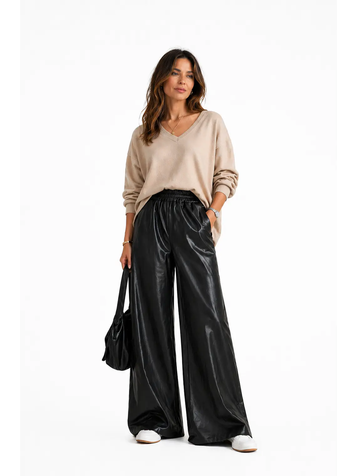 PANTALON PALAZZO ECOCUERO 2