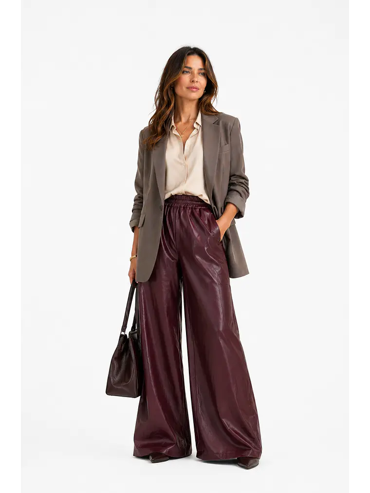 PANTALON PALAZZO ECOCUERO 1