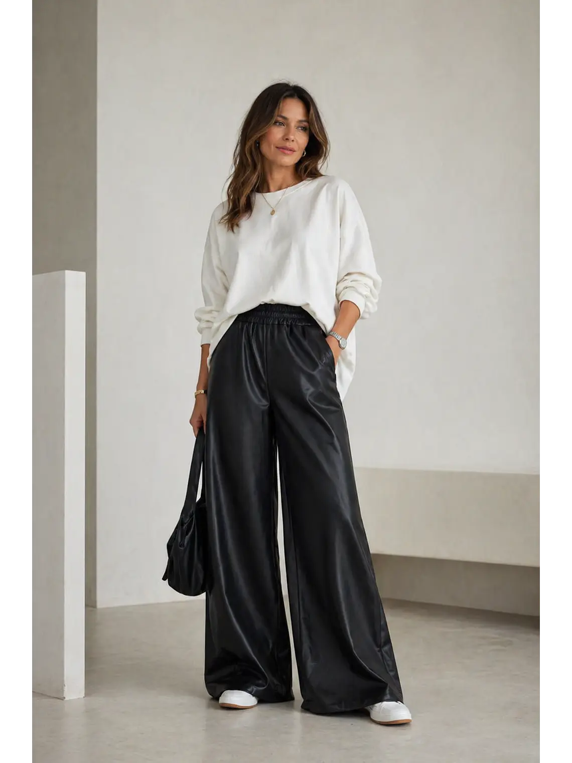 PANTALON PALAZZO ECOCUERO 4