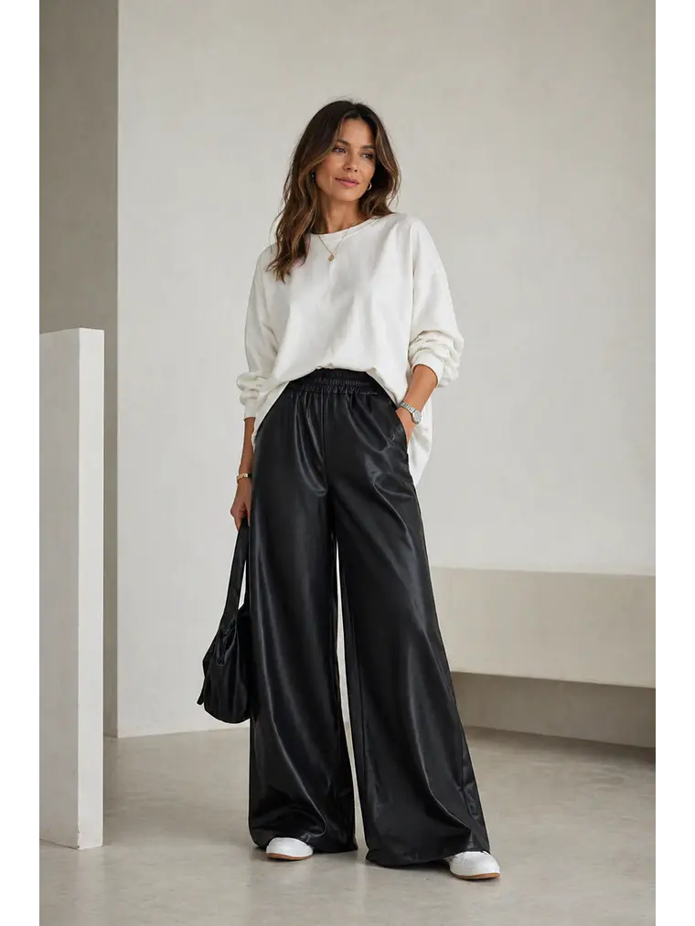 PANTALON PALAZZO ECOCUERO 4