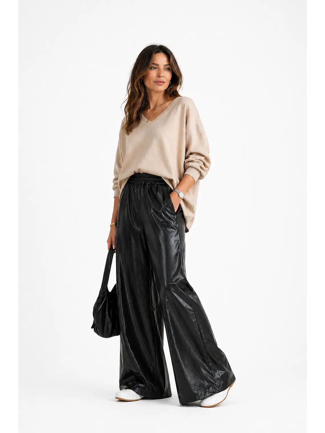 PANTALON PALAZZO ECOCUERO 5