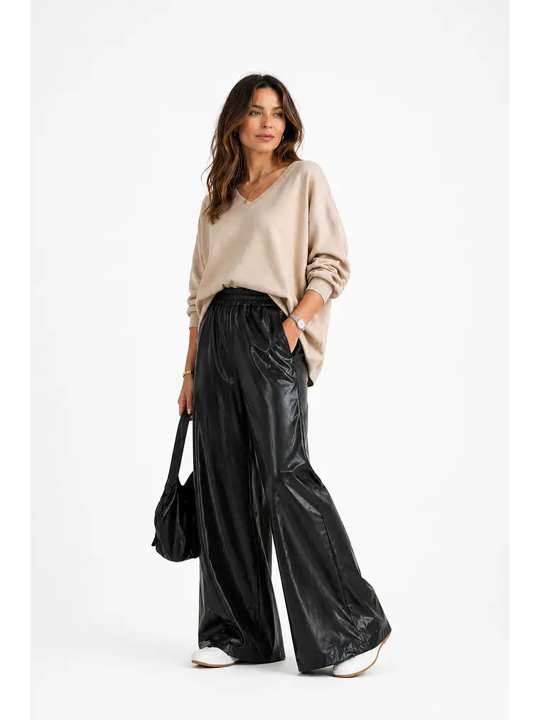PANTALON PALAZZO ECOCUERO 5