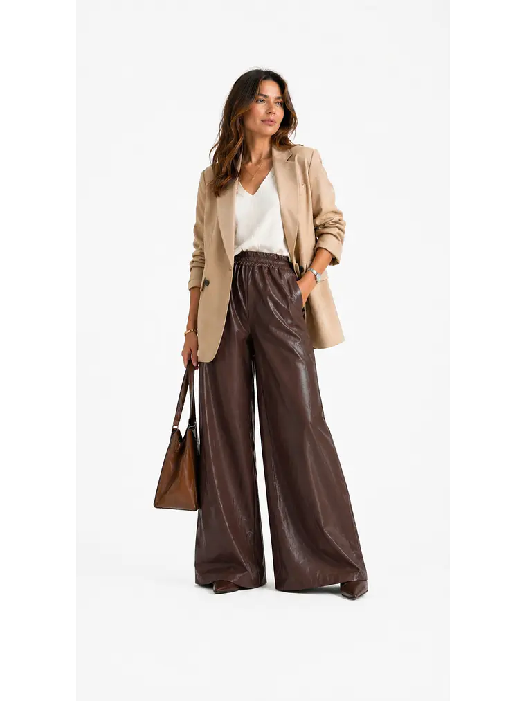 PANTALON PALAZZO ECOCUERO 6