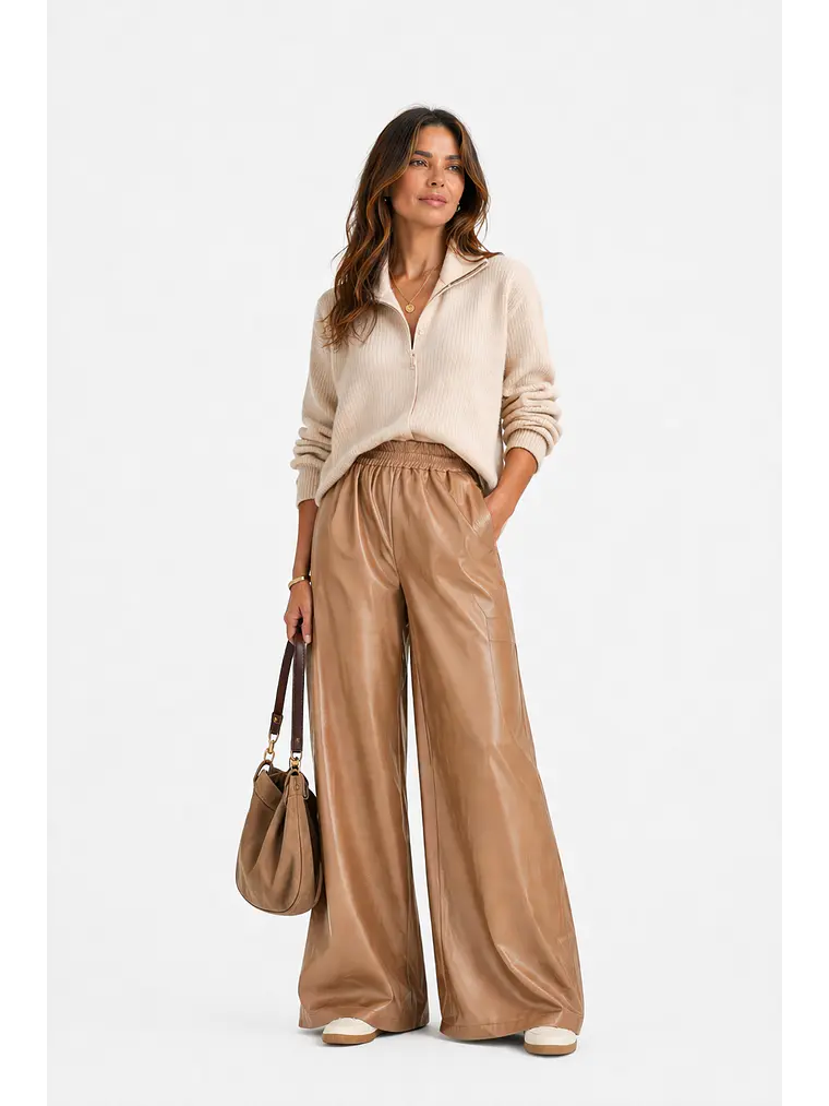 PANTALON PALAZZO ECOCUERO 7