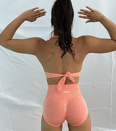 Booty shorts Mandarina brillante + peto deportivo