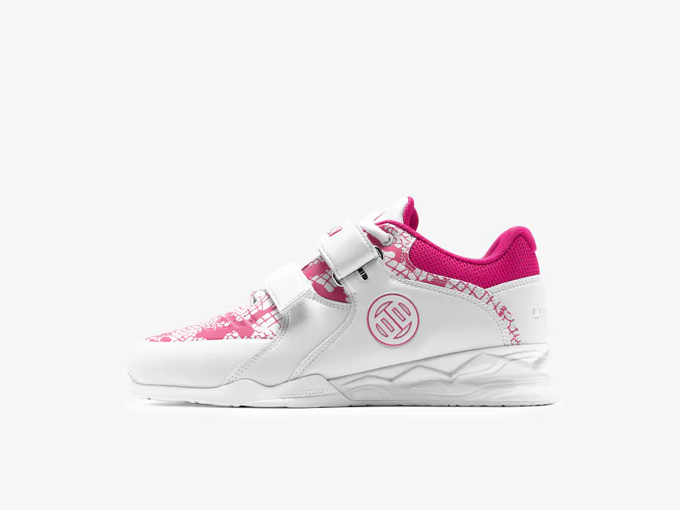 LUXIAOJUN PowerPro Weightlifting Shoes The Limited Snake Edition (Pink White) 2