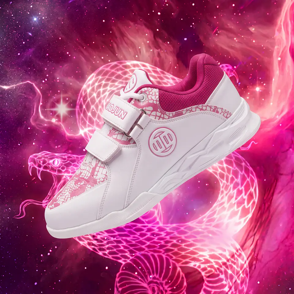 LUXIAOJUN PowerPro Weightlifting Shoes The Limited Snake Edition (Pink White) 1