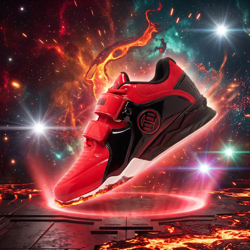 LUXIAOJUN PowerPro Weightlifting Shoes (Iron Red) 1