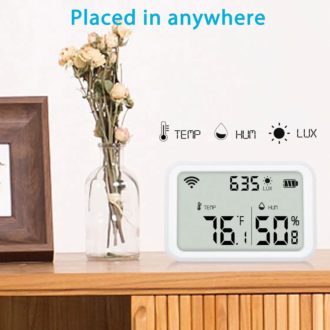 Sensor Inteligente 4 en 1 Alarma - Temperatura - Humedad - Luminancia 3