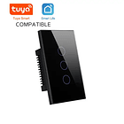 Interruptor Inteligente Negro 3 Botones – Sin Cable Neutro – Hogar inteligente en Chile
