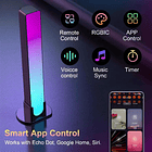 Barras de luz Gamer LED RGBIC Retroiluminación Escritorio x2 – Hogar inteligente en Chile