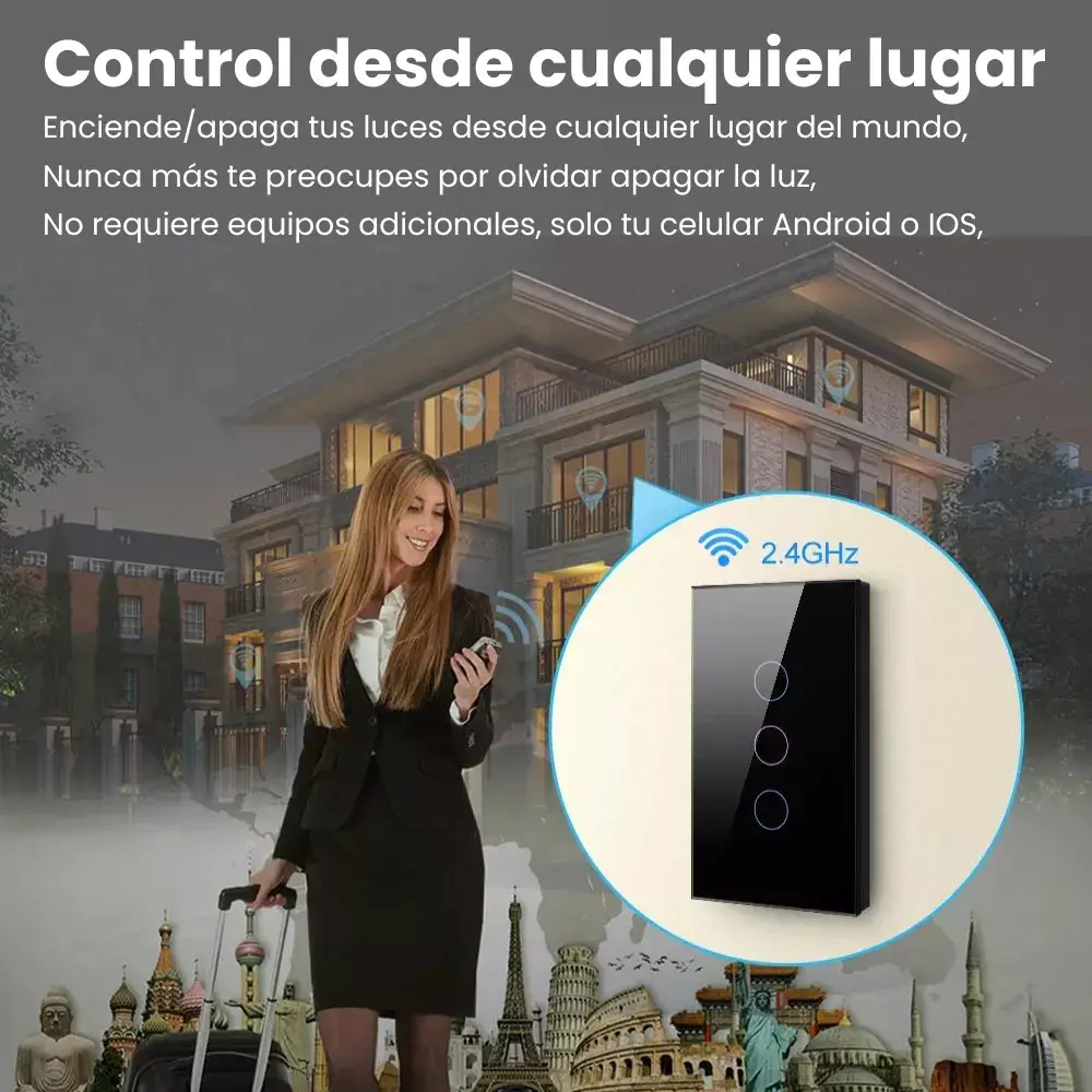 Interruptor Inteligente Wifi Blanco 1 Boton – Sin Cable Neutro 3