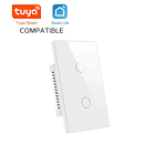 Interruptor Inteligente Wifi Blanco 2 Botones – Sin Cable Neutro – Hogar inteligente en Chile