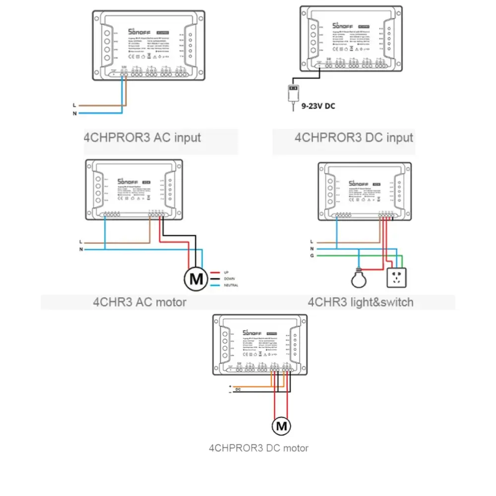 Interruptor WiFi Sonoff 4CH PRO R3 5