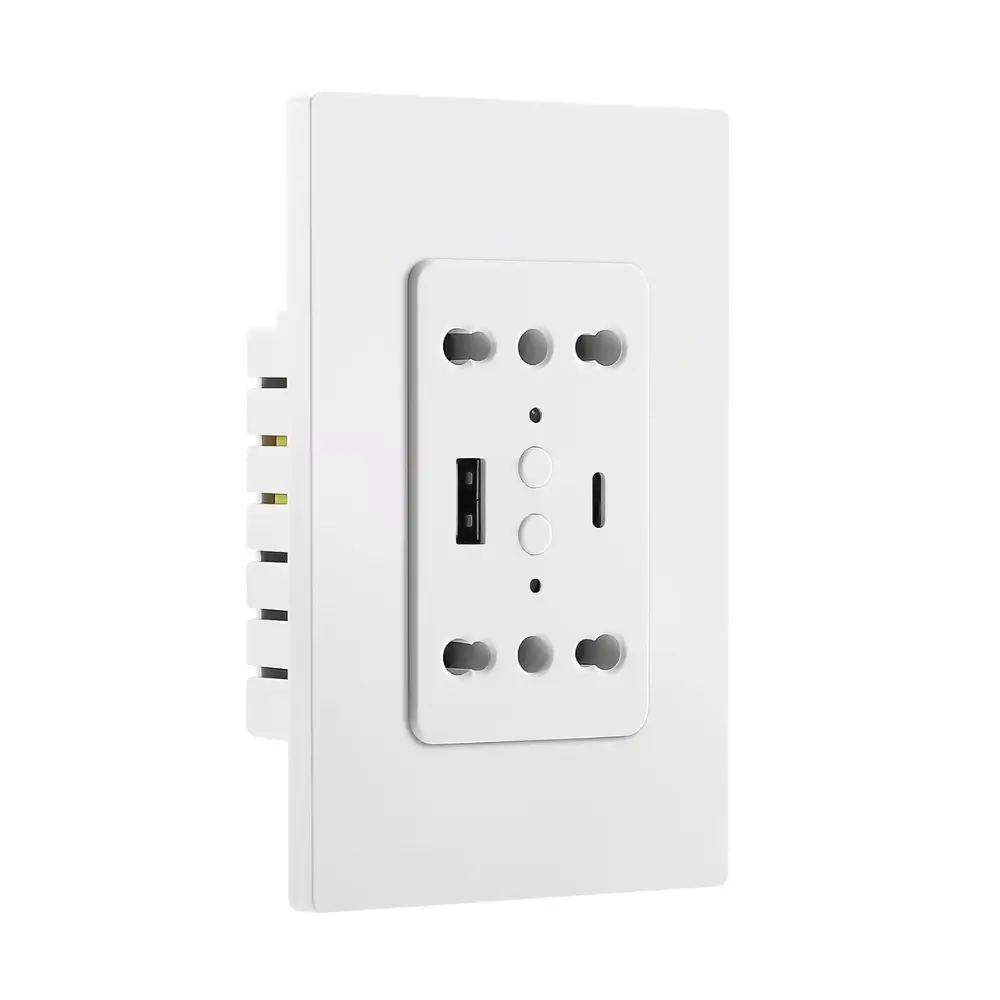 Enchufe Inteligente de pared Wifi Doble + USB y Tipo C 1