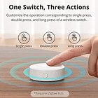 Interruptor Inteligente Inalámbrico Zigbee Sonoff SNZB-01P  – Automatización del hogar XMART HOME