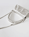 Milano Cartera Bandolera Cuero Plata