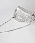 Milano Cartera Bandolera Cuero Plata