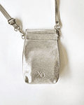 Modena Cartera Celular Cuero Plata