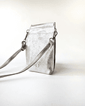 Modena Cartera Celular Cuero Plata