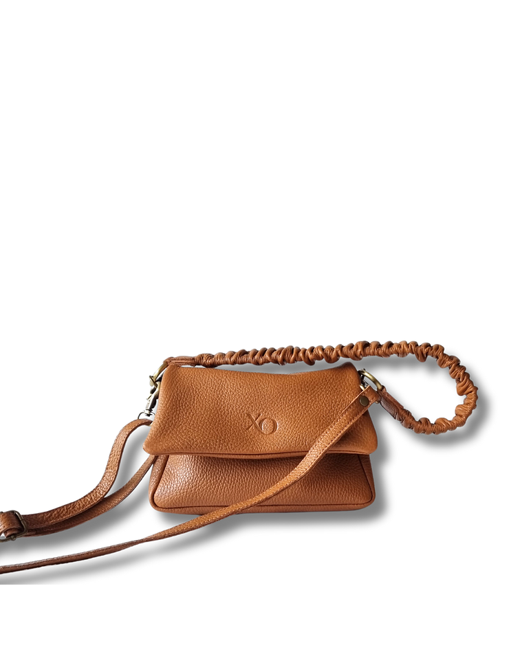 Mini Milano Cartera Bandolera Cuero Camel