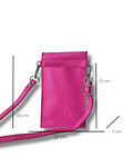 Mali Cartera Celular Cuero Rosa Neon