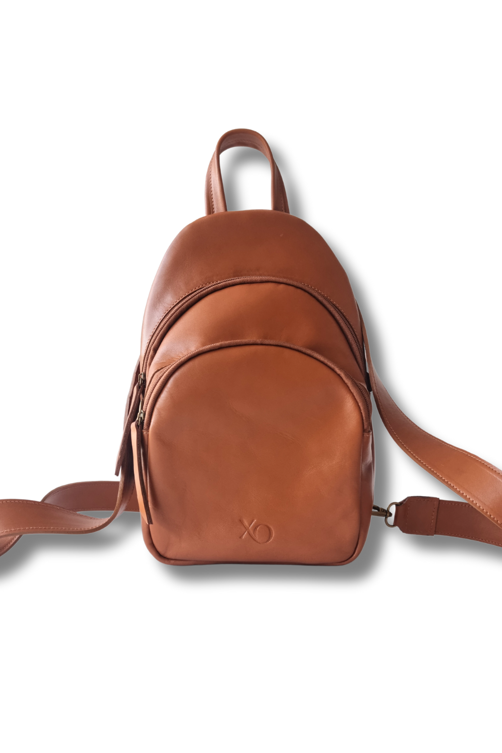 Estocolmo Mochila y Bandolera Cuero Caoba