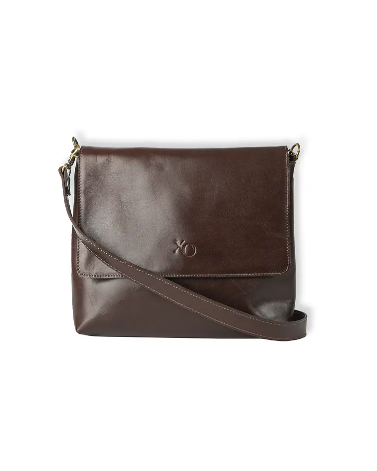 Cochamo Bandolera Cuero Natural Marron