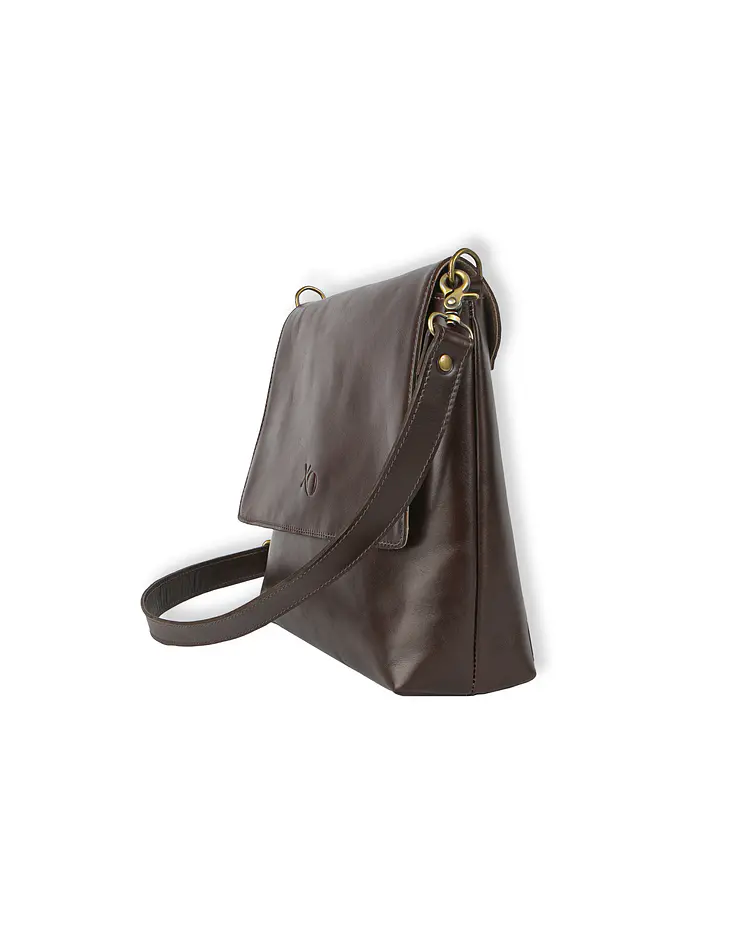 Cochamo Bandolera Cuero Natural Marron