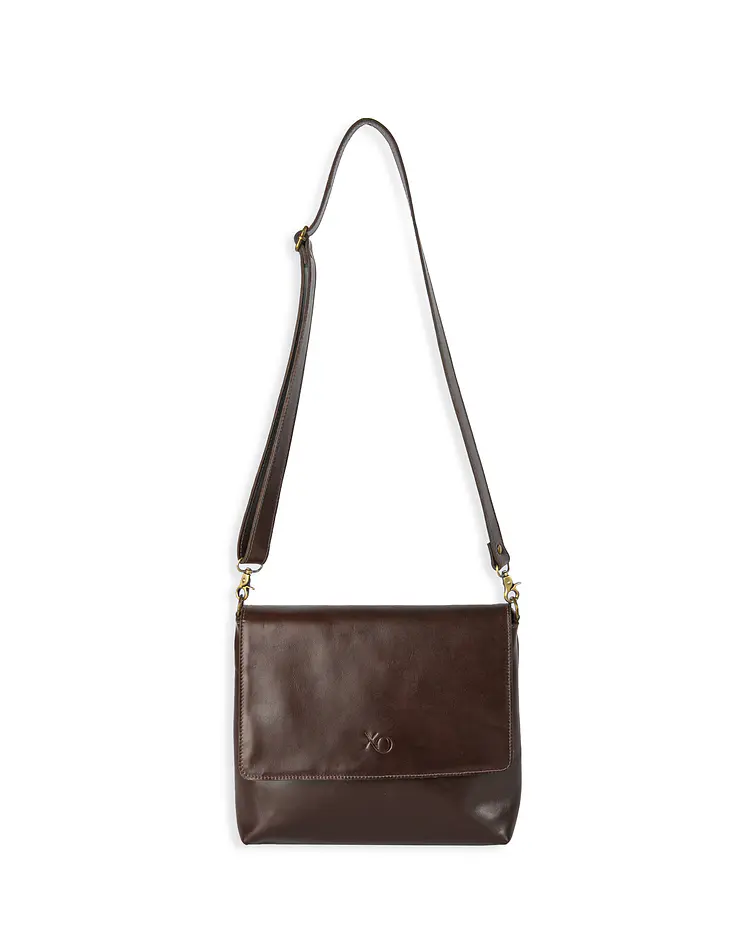 Cochamo Bandolera Cuero Natural Marron