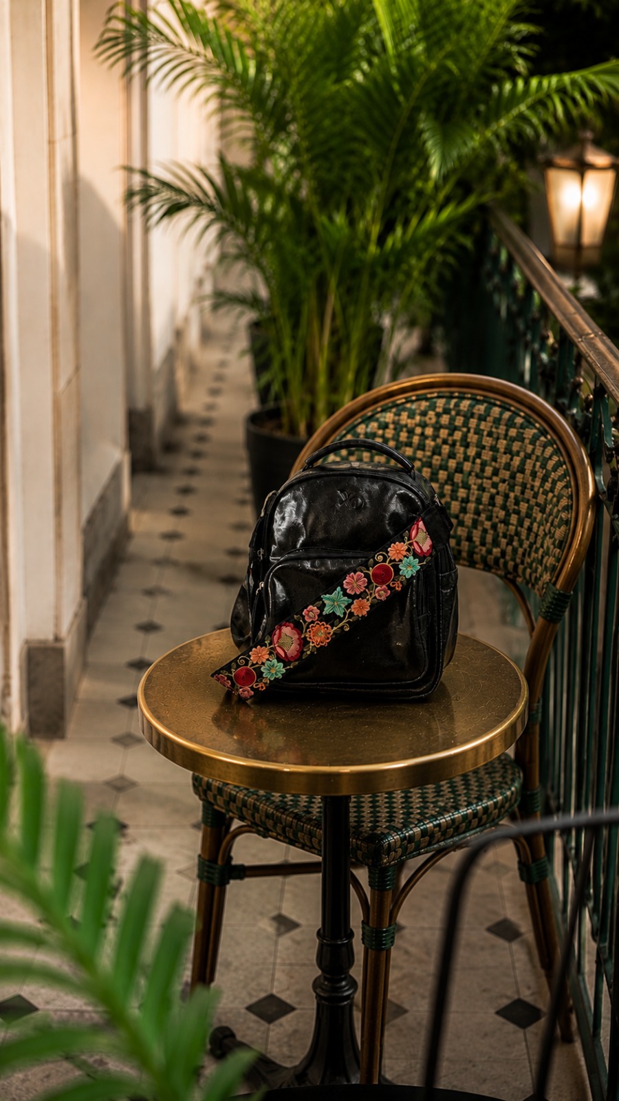 Mendoza Mochila Cuero Negro Forrada