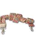 Portugal Crossbody Mochila Cuero Dorado Flores