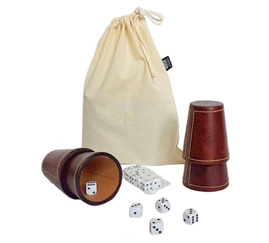 JUEGO DE 4 CACHOS CUERO (C/ESTUCHE CREA)