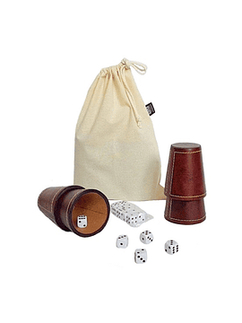 JUEGO DE 4 CACHOS CUERO (C/ESTUCHE CREA)