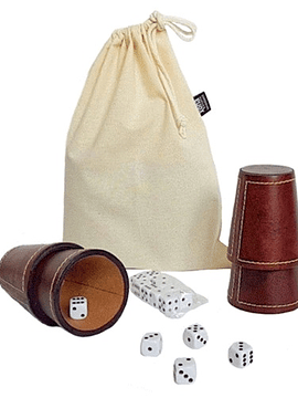 JUEGO DE 4 CACHOS CUERO (C/ESTUCHE CREA)