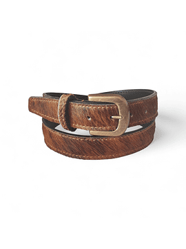CINTURÓN DE CUERO PELO DE VACA.
