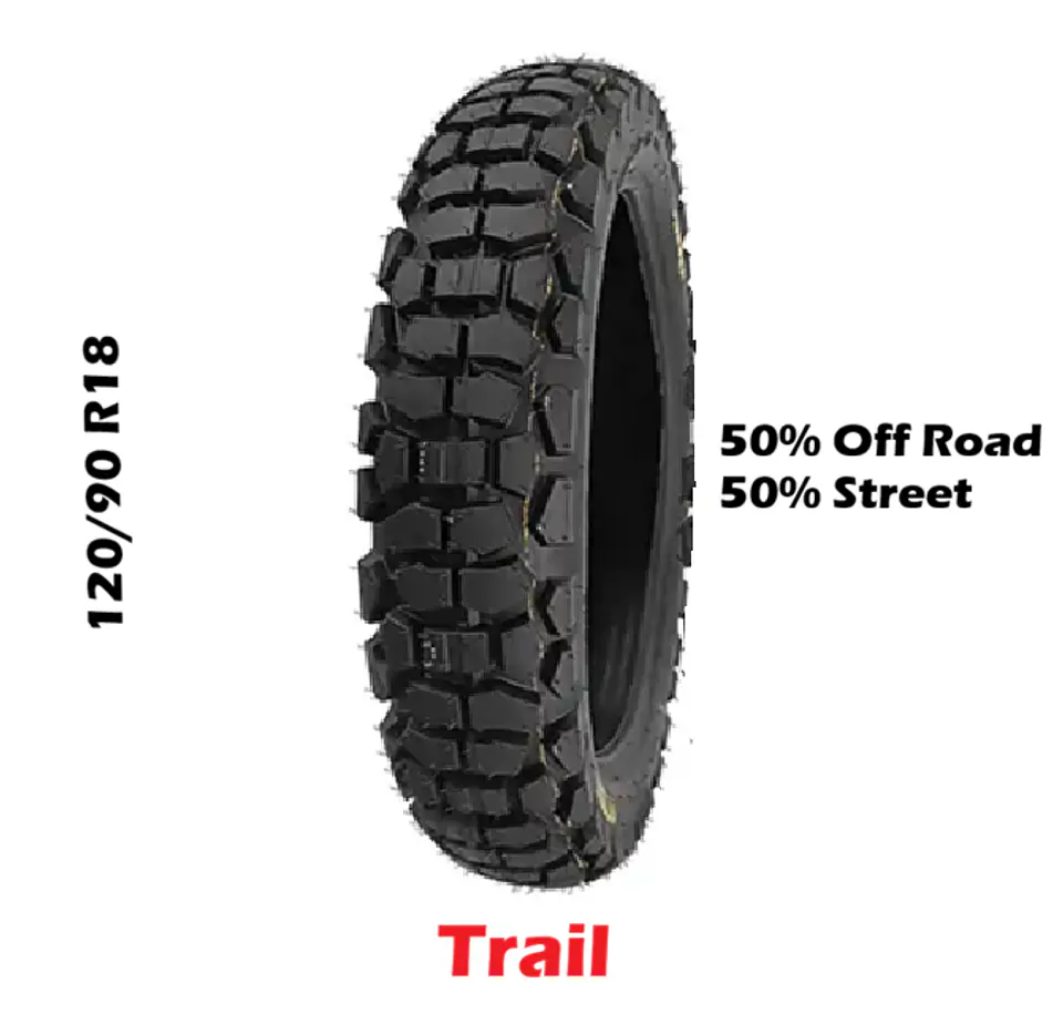 Cubierta Trail 120/90 R18 50% Off Road 50% Street 1