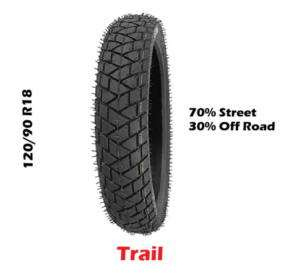 Cubierta Trail 120/90 R18 30% Off Road 70% Street 1