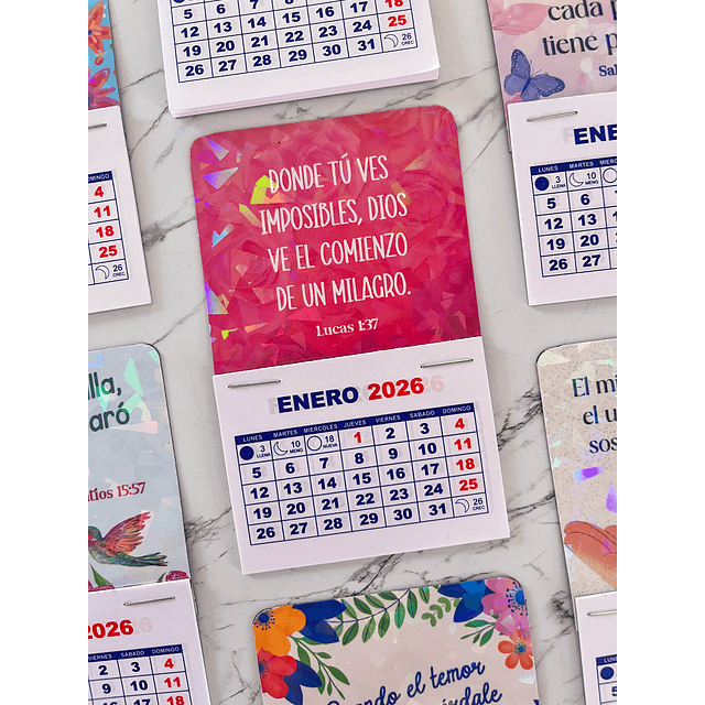 Mini Calendario Magnético 2026