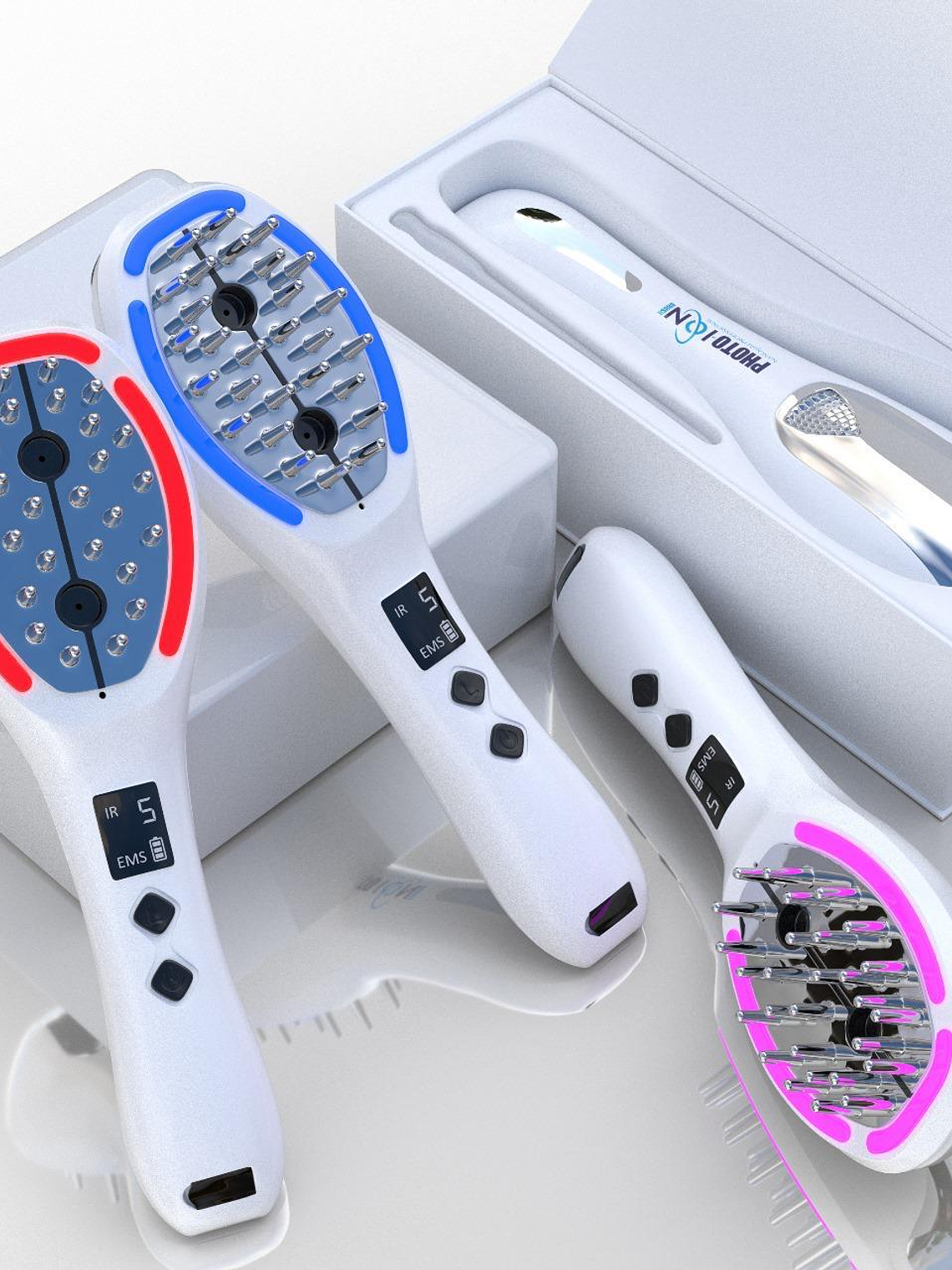 Cepillo Photo Ion Brush – Terapia Capilar Avanzada con LED, Ozono e Iones Negativos 3