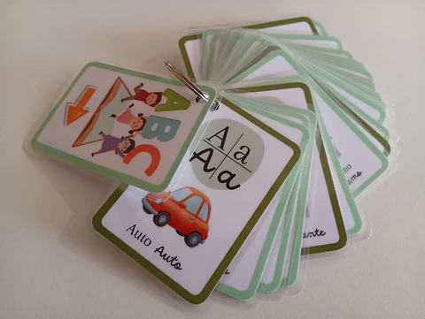 Llavero laminado abecedario