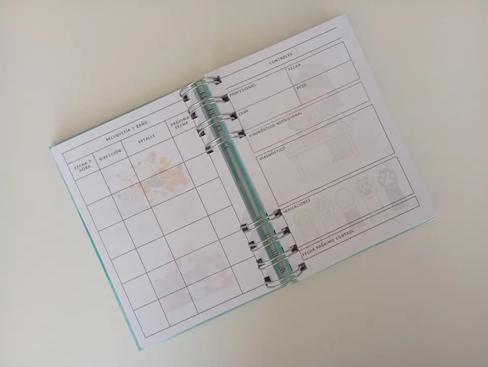 Carnet veterinario A6 6