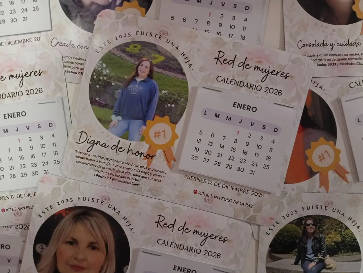 Calendarios magnéticos personalizados para bautizo 4