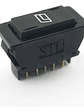 Interruptor Botón Tecla Alzavidrio Universal 12v 24v Con Luz - Miniatura 1