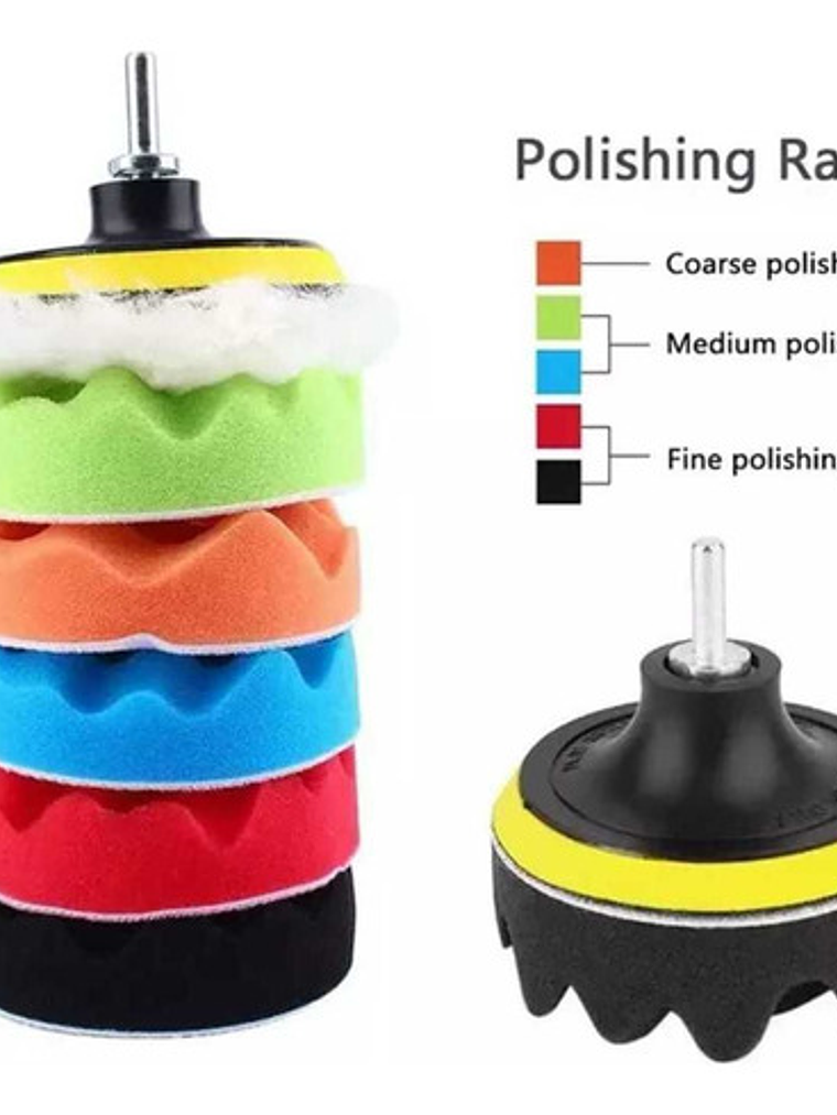 Kit Para Pulir 4 Pulgadas Esponjas Almohadillas Bonetes Auto 2
